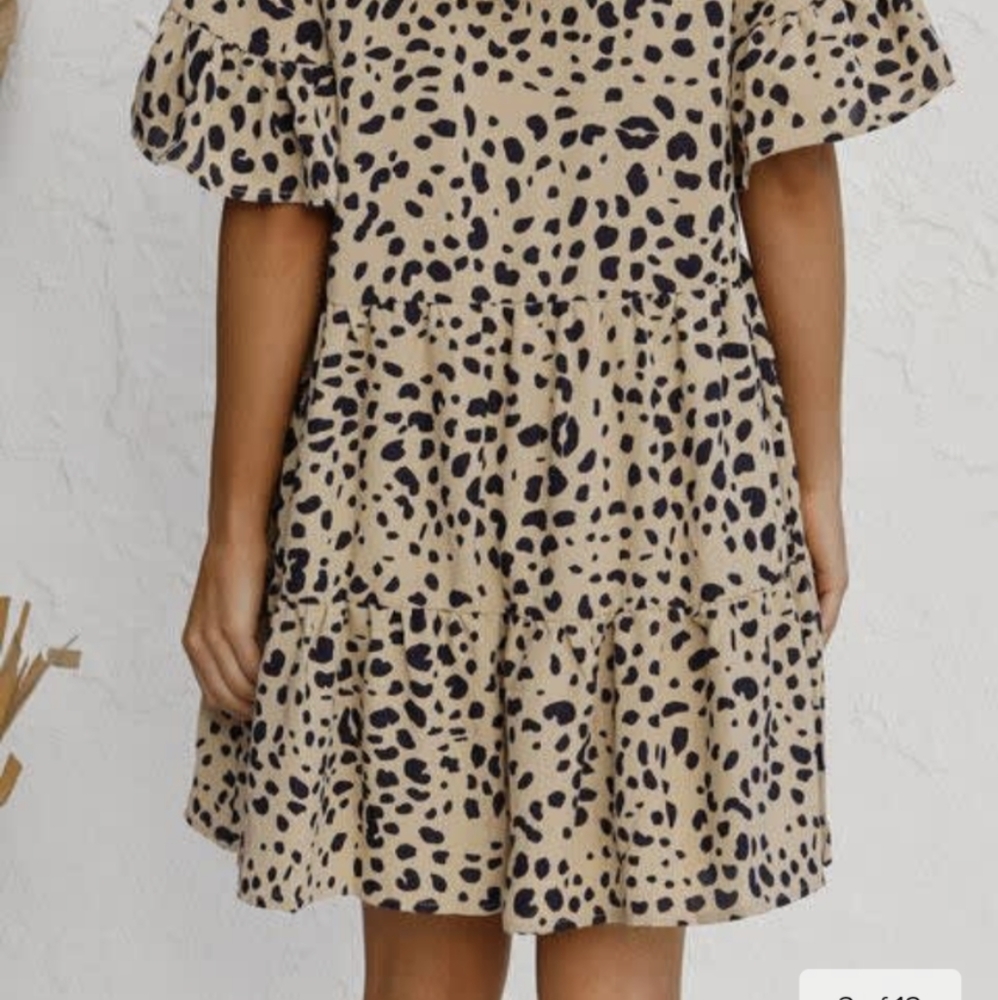 Last Chance ‼️ Leopard Ruffle Dress - Picture 2 of 3